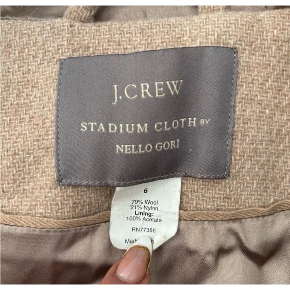 J. Crew Women’s Wool Beige Trench Coat